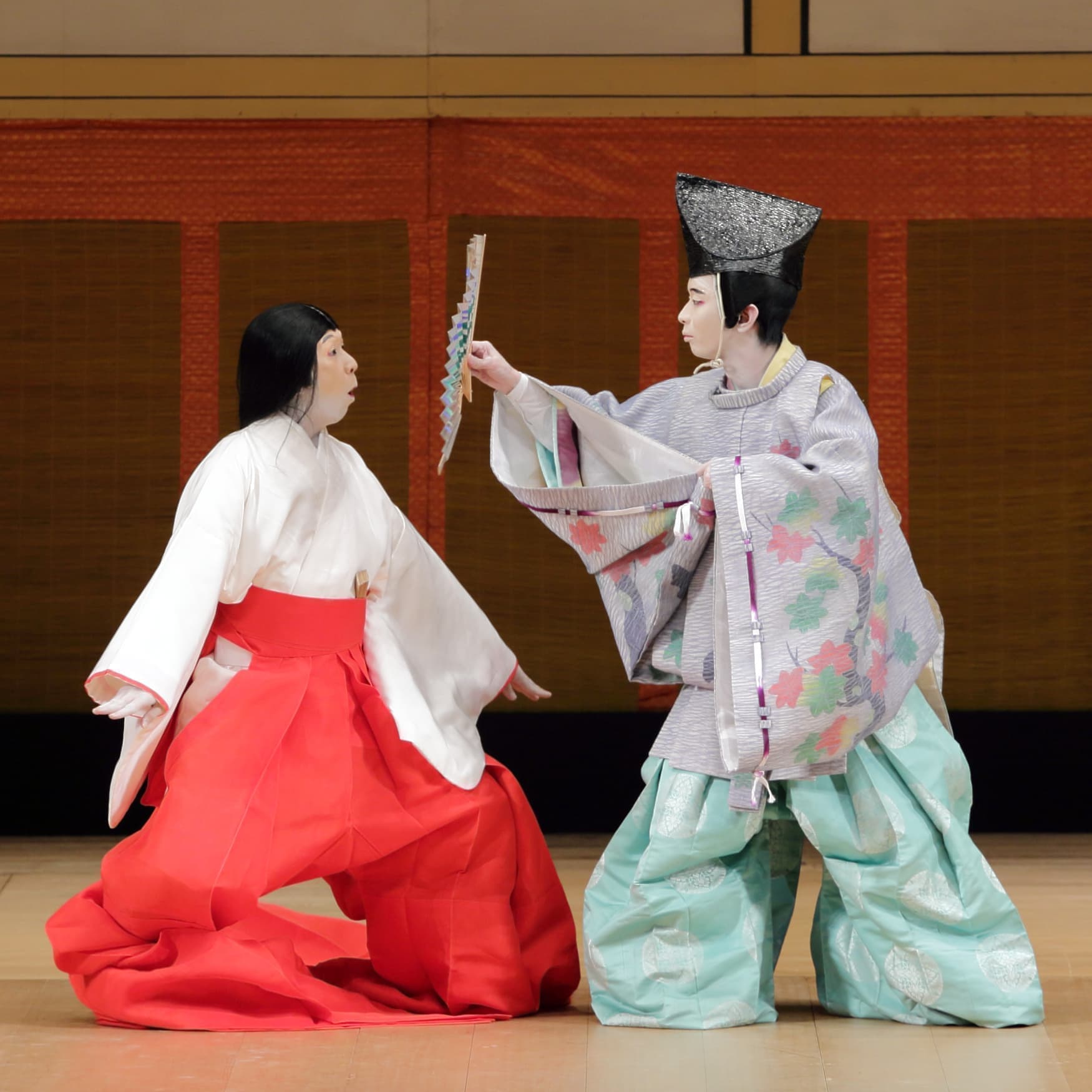 舞台衣装　日本舞踊　能面柄　正絹着物　作り帯セット　作家　藤間流